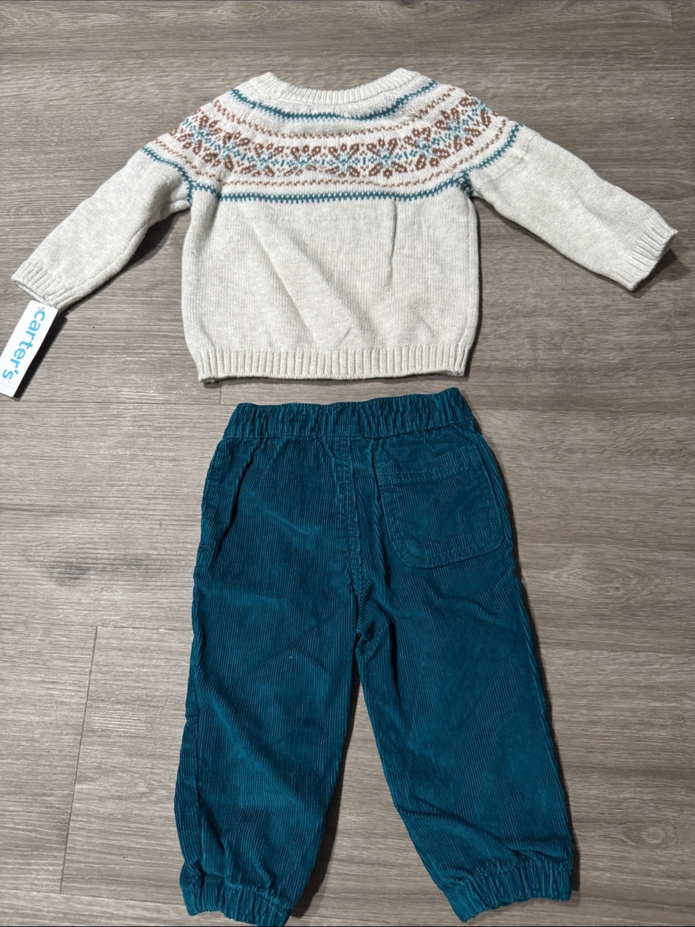 Carters Matching Sweater + Corduroy Pants - Picture 2 of 5